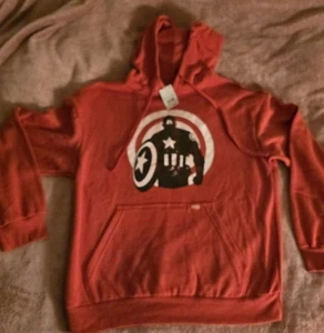 Felpa con cappuccio Marvel Captain America nuova con etichetta giacca adulto x large - Foto 1 di 3