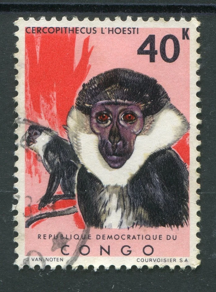 CONGO REP. DEMOCRÁTICA, 1971, Sello 794, ANIMALES, MONO, Obliterado - Imagen 1 de 1
