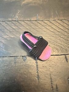 Vintage Fashion Doll Shoe for MA Lissy Flat Foot Black Wedge