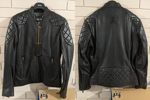 Hugo Boss JADOR Sheepskin Leather Slim Fit Jacket (BLACK) 20"PTP (SMALL)RRP £489 - Picture 1 of 12