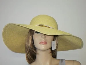 EUGENIA KIM Conejo Sombrero de Sol Amarillo Pálido 2238-2337 Natural NUEVO Oro Tradicional - Imagen 1 de 12