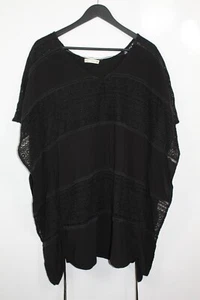 Rusty Women's Swimming Poncho T-Shirt Dress, Black, Size M-L - Picture 1 of 4