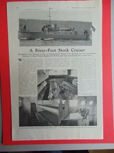 1917 A SIXTY-FOOT STOCK CRUISER BOAT art print ad - Picture 1 of 1