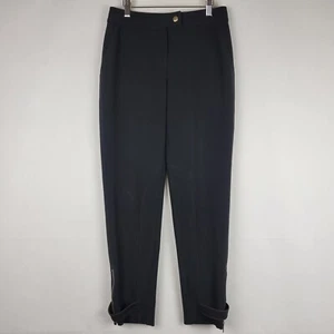 Pantalones Colección St John Mujer Talla 2 Negro Cremallera al Tobillo Montar Ecuestre Oficina - Imagen 1 de 12