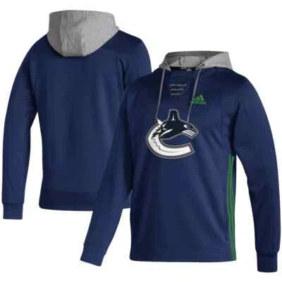 Men's Vancouver Canucks adidas Navy Skate Lace AEROREADY - Pullover Hoodie - Image 1 of 3
