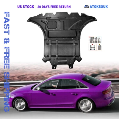 2Pcs For Audi S4 A4 RS4 10-16 Under Engine Splash Guards Front Engine Mud Flaps Foto 1 de 4