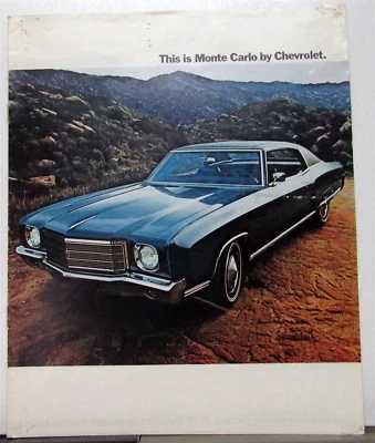 1970 Chevrolet Monte Carlo Color Sales Brochure Original Revision 1 Foto 1 de 4