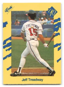 Jeff Treadway 1990 Classic Yellow BASEBALL #T25 Atlanta Braves - Picture 1 of 2