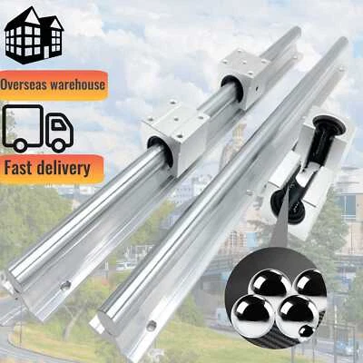 2PCS SBR12-1000mm Linear Rail Shaft Rod Guide with 4pcs SBR12UU Blocks Kits - Image 1 of 4