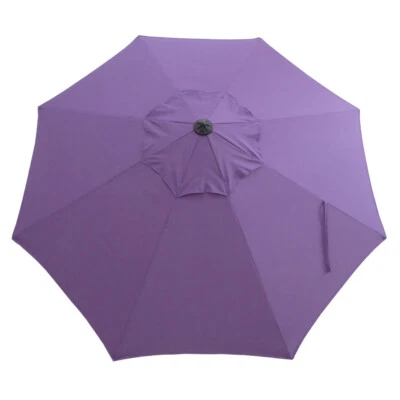 Paraguas de patio al aire libre 9 pies 8 costillas toldo de repuesto protección solar UPF 50+ Foto 1 de 4