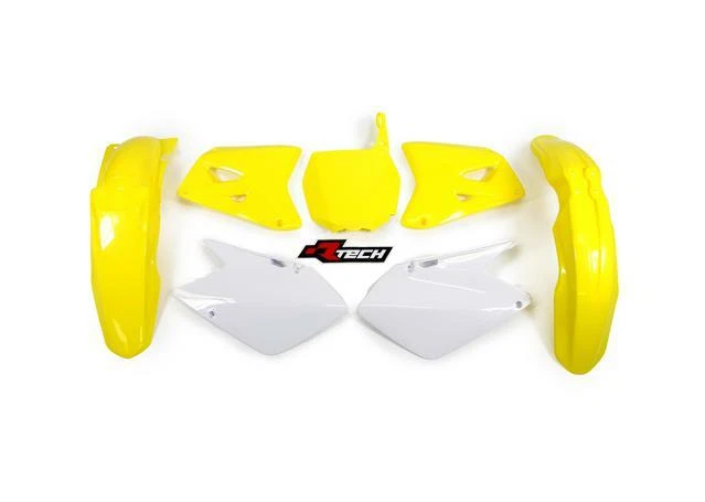 KIT PLÁSTICO R TECH SUZUKI RM125 RM250 2001-2008 AMARILLO Cubiertas Guardabarros Placas Foto 1 de 1