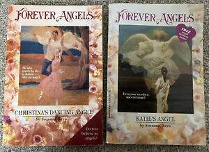Lot de 2 livres de poche vintage Forever Angels Suzanne Weyn avec autocollants