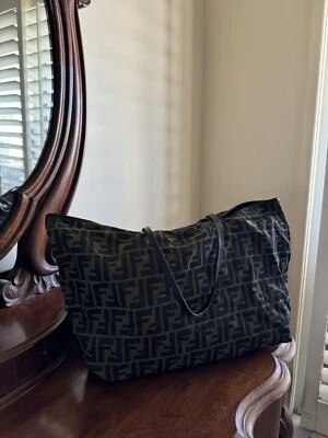 AUTHENTIC VINTAGE FENDI ROLL TOTE BAG ZUCCA - Image 1 of 4