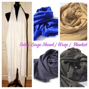 Großes Kaschmir Tuch Halstuch Pashmina Decke Schal Reise weich handgewebt Damen   - Bild 1 von 208