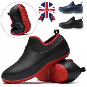 Mens Kitchen Safety Shoes Womens Slip on Work Boots Oilproof Non-slip Chef Shoe- - Picture 1 of 11