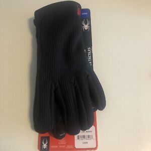 NWT Spyder Core Conduct black Gloves, size men's Size L