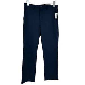Old Navy boy's size 18 uniform pants tech straight built-in-flex navy blue NEW - Picture 1 of 7