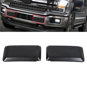 Pair Black Front Bumper Guard End Cover for 2018-2020 Ford F-150 Insert Pad Cap - Picture 1 of 6