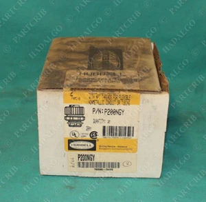 Hubbell, P200NGY, Nylon Insulated Conduit Liquid Tight Connector 2" Box of 2 NEW - Picture 1 of 5