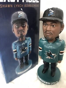Sharks Marshawn Lynch Bobblehead Beastmode 11/25 Raiders San Jose SJ NHL NFL New - Picture 1 of 5