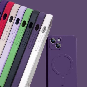 Für iPhone 17 16 15 14 Pro Max 13 12 Magnet Silikon Magsafe Handyhülle Cover - Bild 1 von 22