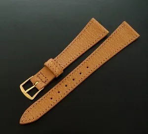 Beautiful Ladies' 15mm Regular Length Ginger GENUINE Pigskin Strap/Band - Picture 1 of 1