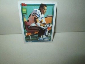CHRIS WARREN 1991 Topps Card #285 SEATTLE SEAHAWKS Dallas Cowboys NM