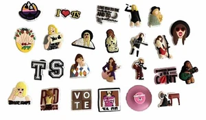 25 Taylor Swift Shoe Charms & Sticker Lot - New - Picture 1 of 5