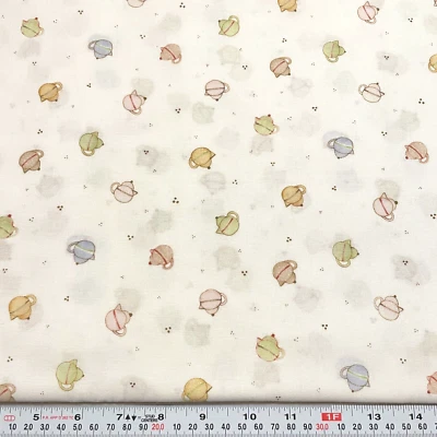 Tea Party by Susan Branch for RJR Fabrics 2007 Cotton Fabric Remnant 9" x 43" - Image 1 of 2