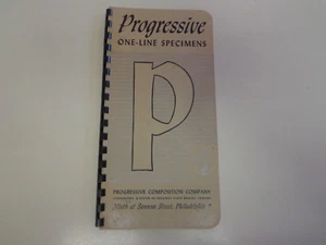Progressive One Line Specimens 1960’s Typographical Typesetting Fonts - Picture 1 of 10