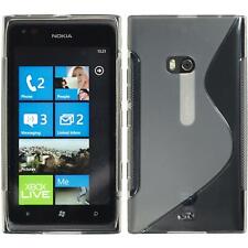 Étui en Silicone pour Nokia Lumia 900 Gris S-STYLE +2 Film Protecteur