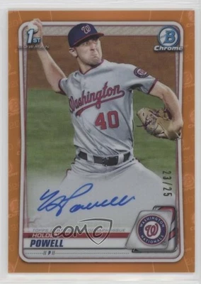 2020 Bowman Draft Chrome Picks Orange Refractor /25 Holden Powell #CDA-HP Auto - Image 1 of 2