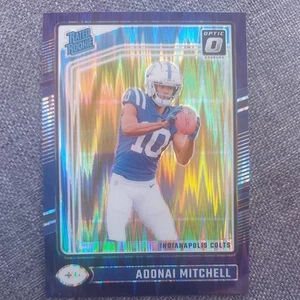 2024 Donruss Optic Purple Shock Adonai Mitchell Rated Rookie Colts #203 RC - Picture 1 of 2