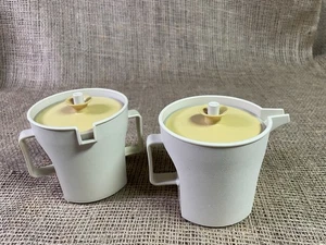 Vintage-Tupperware, Zuckerdose 1414-3 & Milchkännchen 1415-3, Druckknopfdeckel - USA - Bild 1 von 9