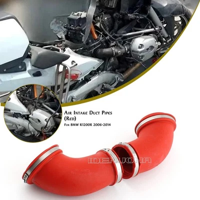 2pcs Red Air Intake Duct Pipes For BMW R1200RT 2005-2009 R1200ST 2005-2008 - Imagem 1 de 4