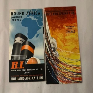 Vintage Holland-Afrika Lijn & British India Steamship Brochures 1950s - Picture 1 of 9
