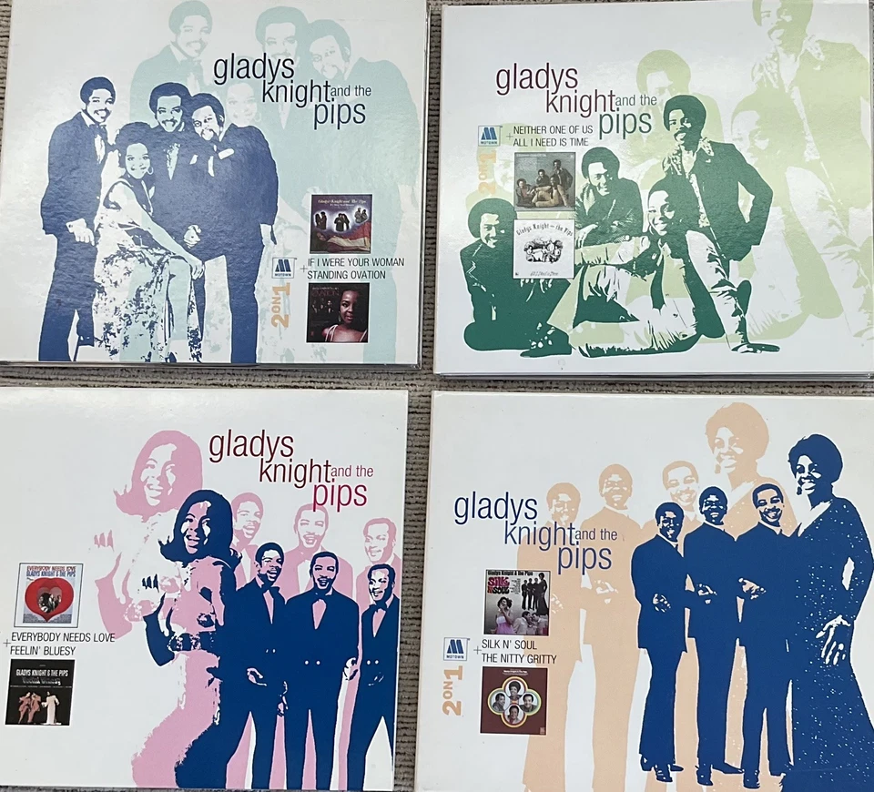 Gladys Knight and the Pips - 8 original Tamla Motown albums on four "2 on 1" CDs - Image 1 of 4