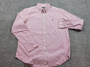 Camisa Ralph Lauren Para Hombre Grande Púrpura Rayas Manga Larga Botón Algodón Negocios - Imagen 1 de 8