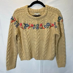 American Eagle Damen Blumen bestickt Strick Pullover Größe Small Cottagecore - Bild 1 von 10