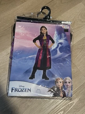 ❄️ Disney Frozen Anna Costume – Girls Size Small (4–6X) Princess Halloween Dress - Image 1 of 2
