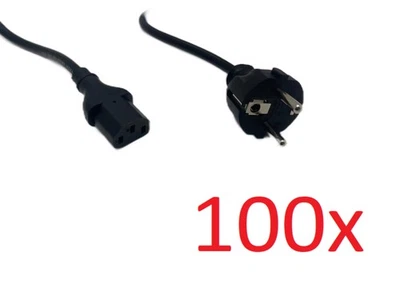 100 x Netzkabel 1,8m Schuko - C13 Dell 078390 16-10A H05VV-F 3G0,75mm schwarz - Bild 1 von 3