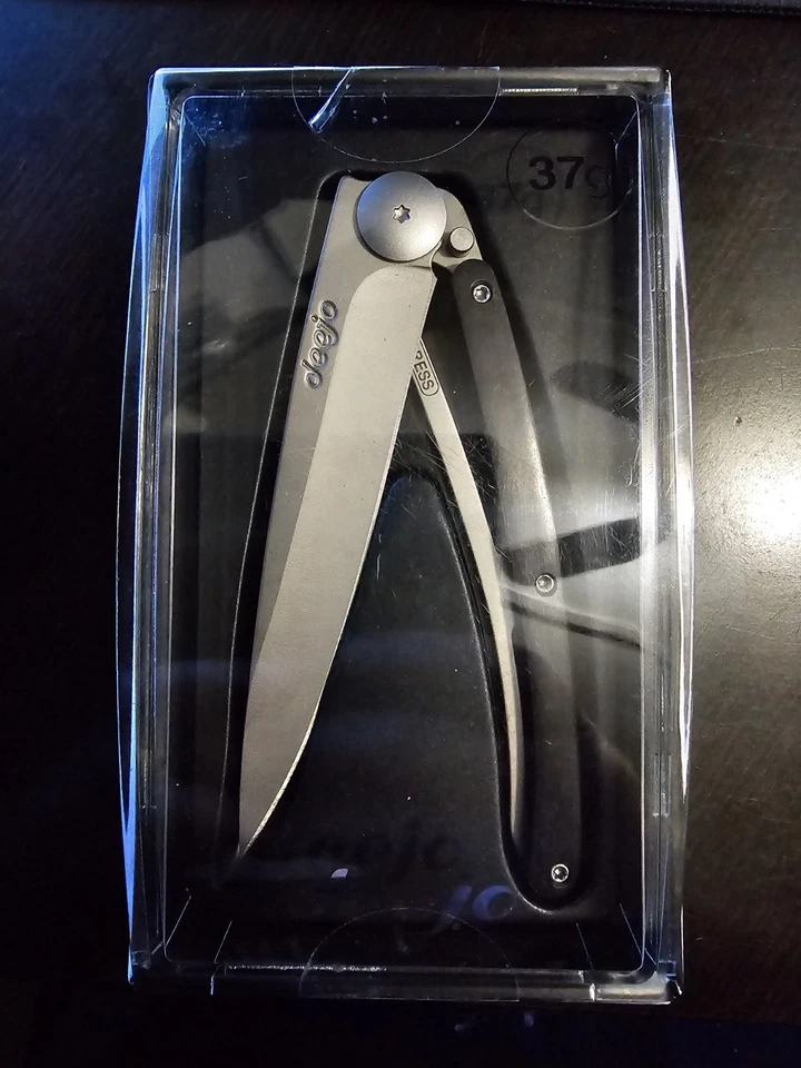 Navaja de Bolsillo Plegable Deejo 37g - Delgada y Ligera Acero Inoxidable -NUEVA EN CAJA Foto 1 de 4