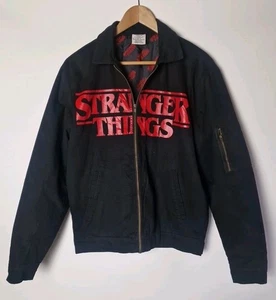 Official Netflix Stranger Things Bomber Jacket Size Large Back Print - Picture 1 of 11