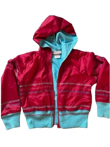 American Girl Ready For Fun Red Full Zip Lined Windbreaker hoodie Jacket Medium - Picture 1 of 3