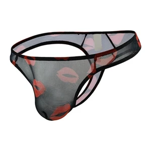 Herren Höschen G String Low Rise Mesh Atmungsaktiv Beutel Schnelltrocknend Männer Unterhose - Bild 1 von 2