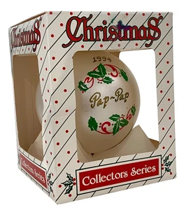 Topperscot Collectors Series Adorno de Navidad 1994 Pap-Pap Glass EE. UU. - Imagen 1 de 2