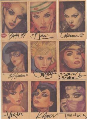 2019 Cryptozoic DC Comics Bombshells Series 3 Vintage Photograph Set Of 10 Cards - Image 1 of 2