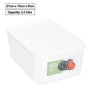 2.3L Plastic Food Storage Containers Kitchen Pantry Freezer Organization Box - Picture 1 of 3