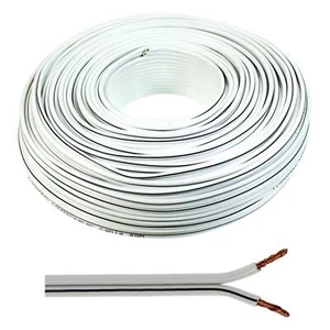 50m Lautsprecherkabel 2x 1,5mm² Weiß Audiokabel Boxenkabel - Picture 1 of 1