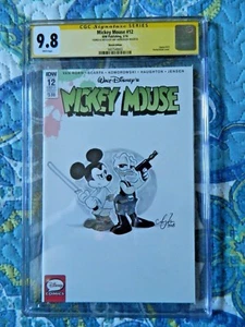 Mickey Mouse #12 Signed & Sketched Star Wars by Amy Mebberson CGC 9.8 - Picture 1 of 5